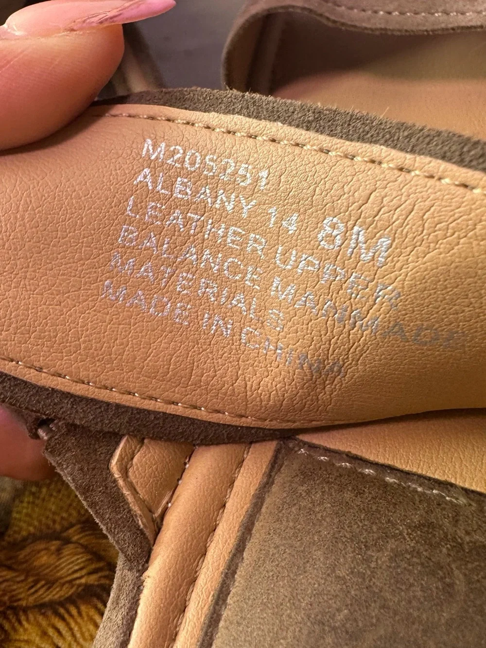 Two-Strap Suede Wedge Sandal - Cognac Brown